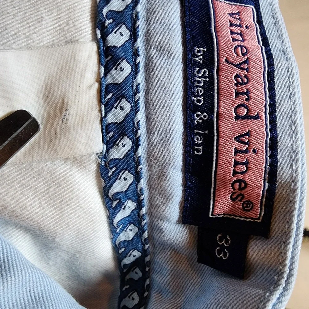 Vineyard Vines By Shep & Ian Chino Shorts Mens 33 Light Blue Regular Fit Pocket